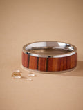 Silver Tone Stainless Steel Band Detail Ring