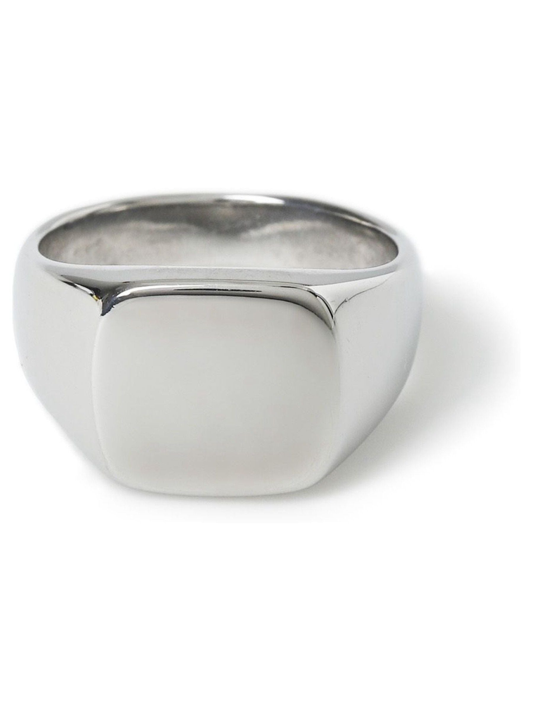Silver Stainless Steel Signet Ring