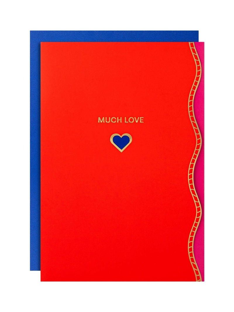 Hallmark Much Love Red Blue Vivid Aura greeting card 17.3x11.9cm, UK version