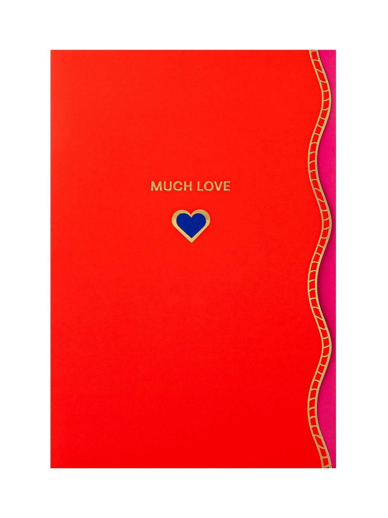 Hallmark Much Love Red Blue Vivid Aura greeting card 17.3x11.9cm, UK version