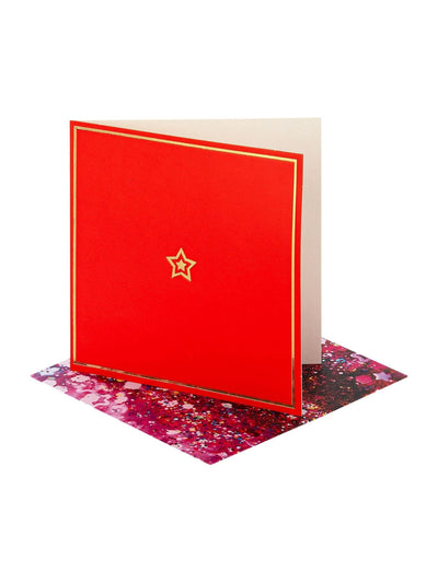 Hallmark Much Love Rot Blau Vivid Aura Grußkarte 17,3 x 11,9 cm
