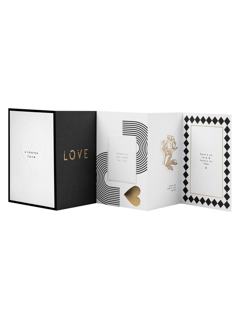 Hallmark Black White Gold Premium Love Card - Memento Luxe