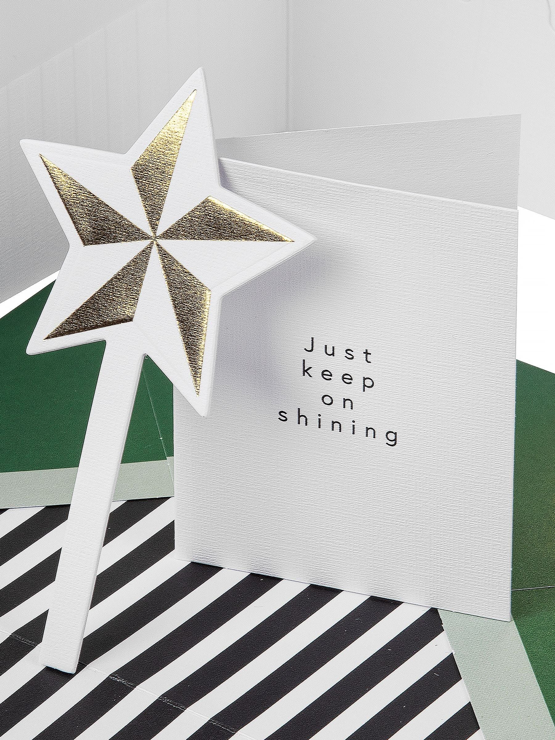 Hallmark Memento Luxe congratulations card black white gold design, UK version
