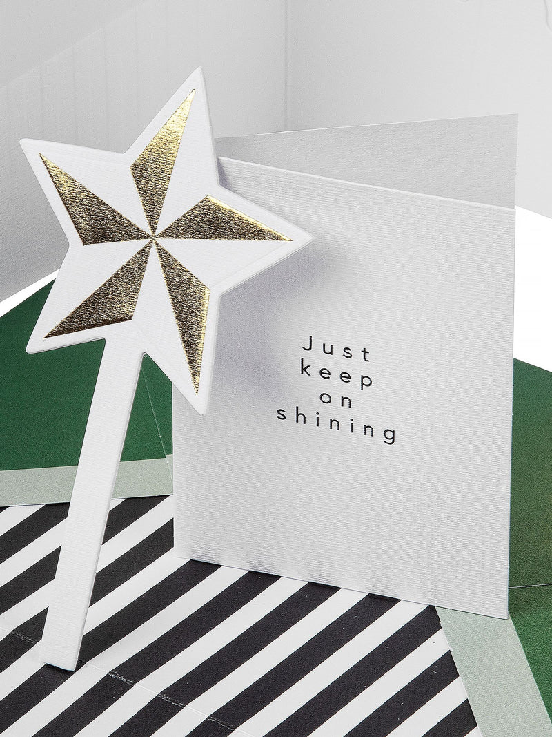 Hallmark Memento Luxe congratulations card black white gold design, UK version