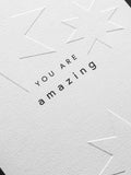 Hallmark Memento Luxe congratulations card black white gold design, UK version