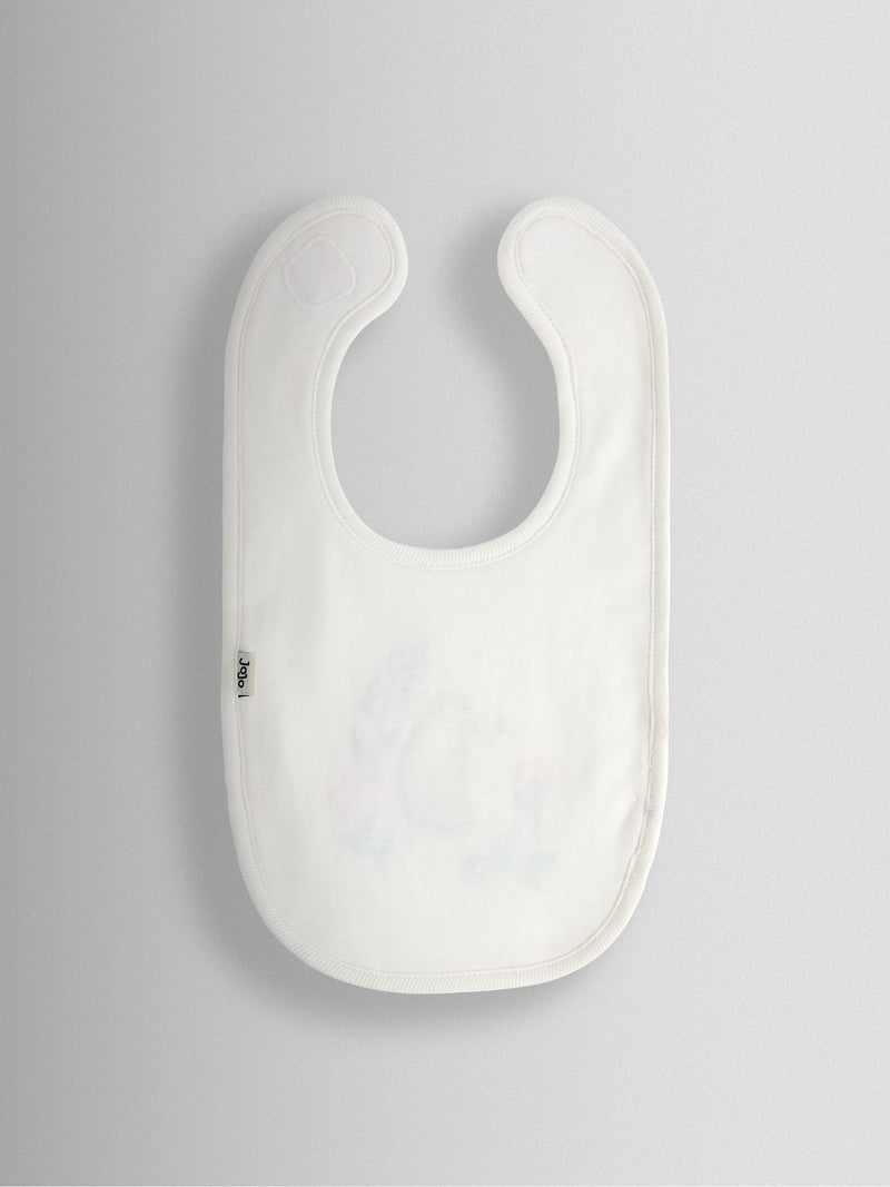 JoJo Maman Bébé cream hedgehog and bunny bibs 2-pack, UK version
