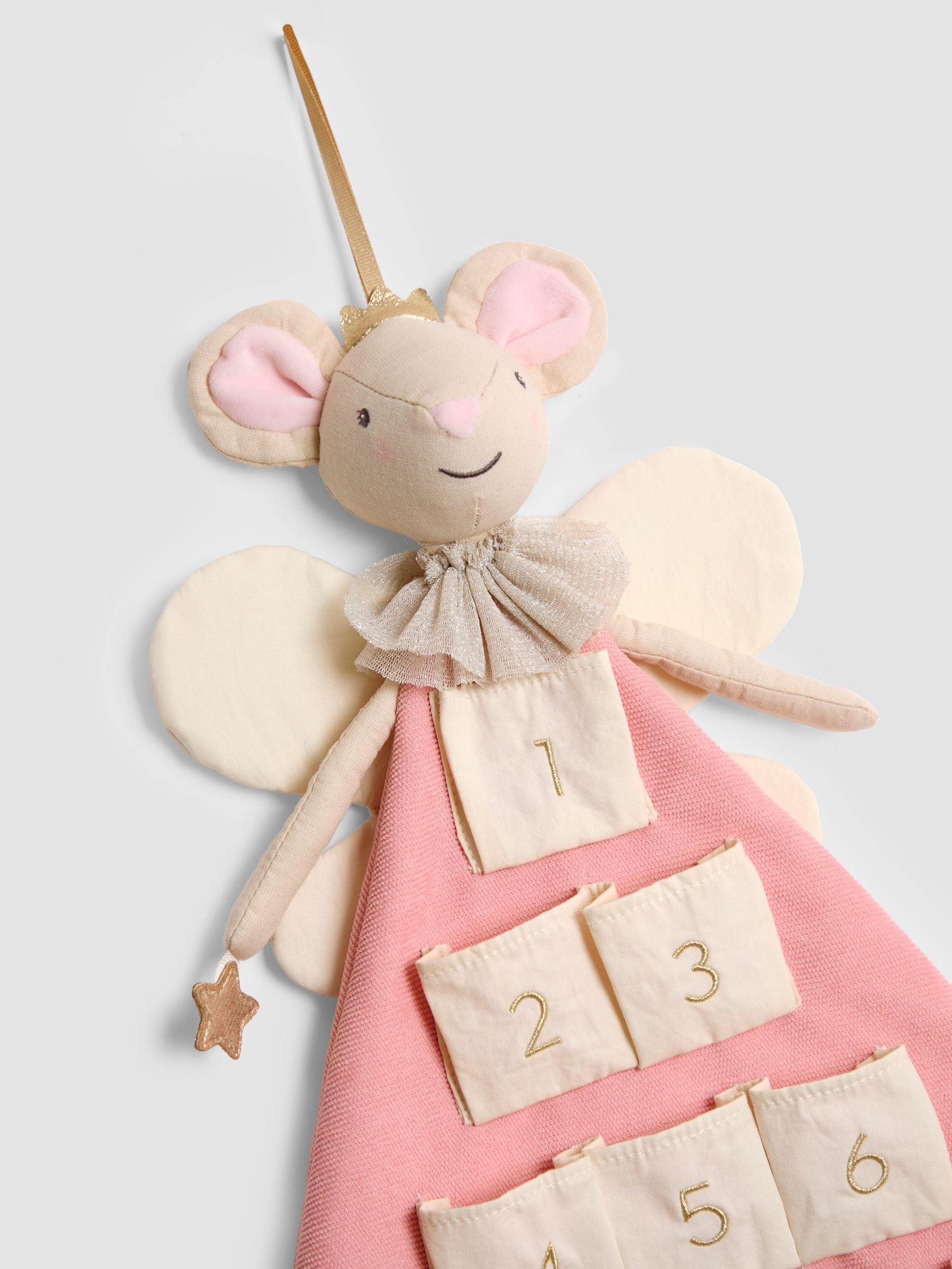 JoJo Maman Bébé Fairy Mouse hanging fabric advent calendar - British product