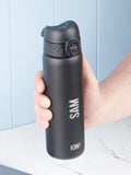 Personalised Black ION8 Steel Bottle by Oakdene