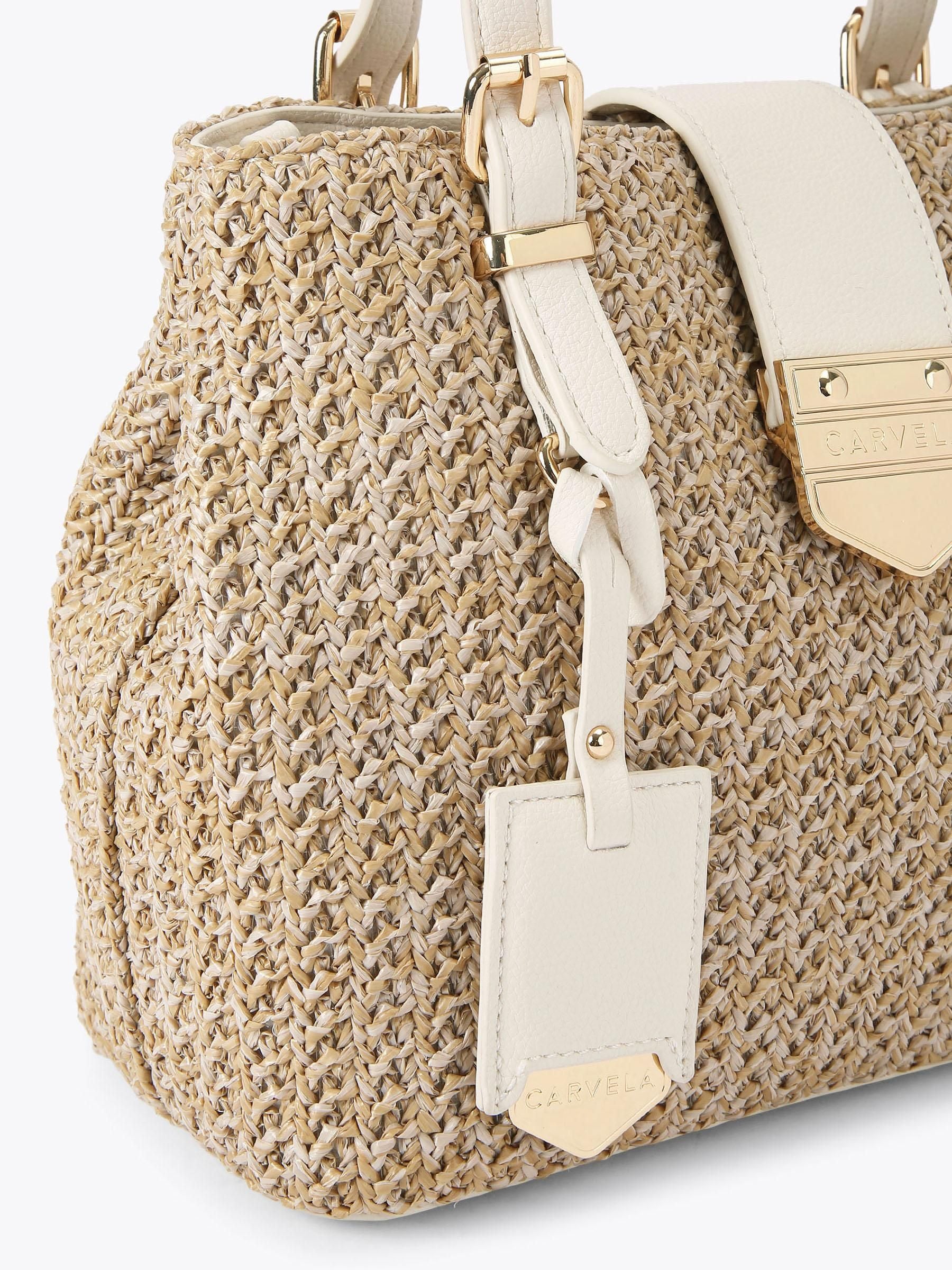 Carvela Maria tote bag natural raffia (British brand)