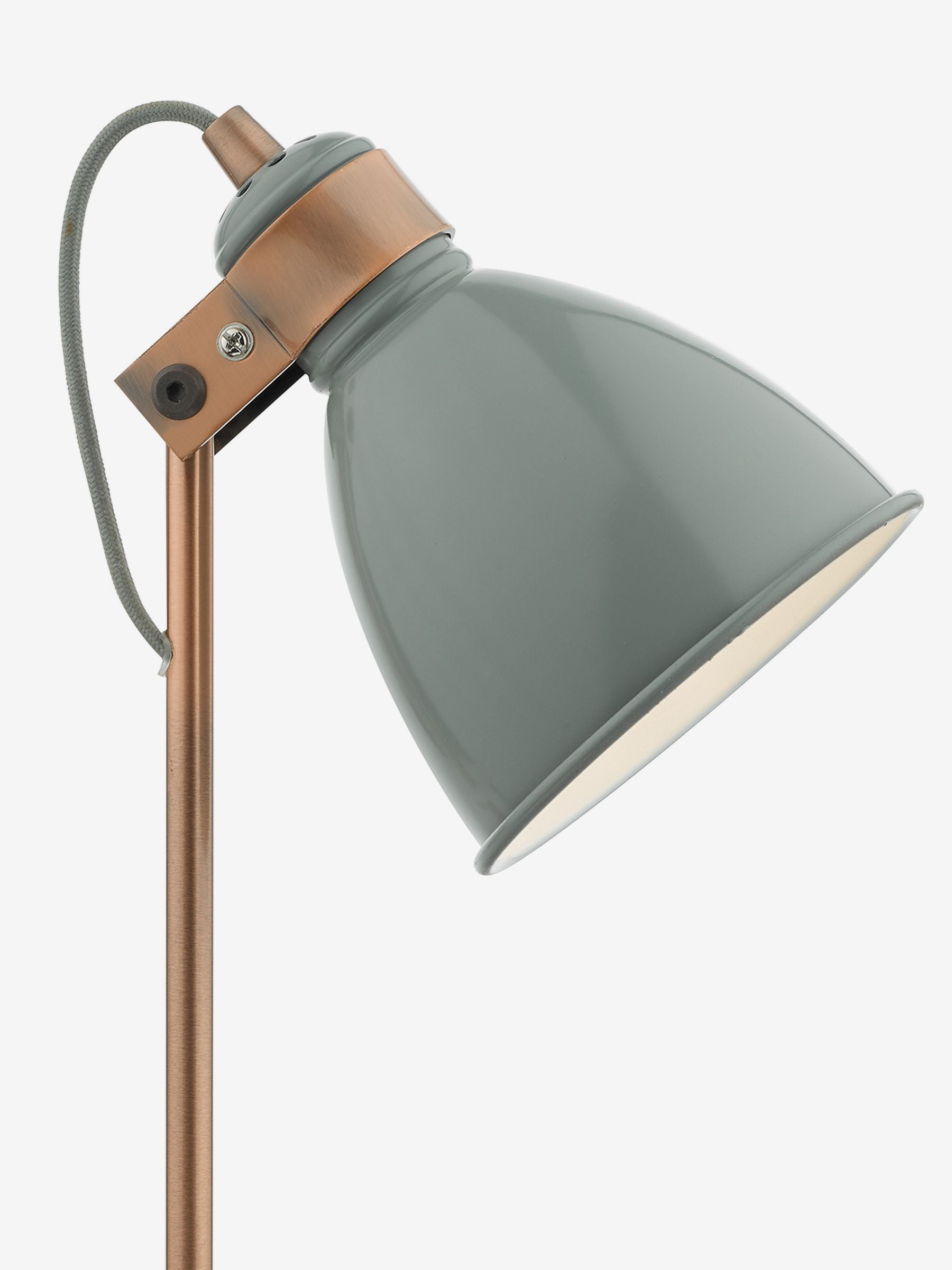 Dar Lighting Frederick task lamp grey satin copper - British product