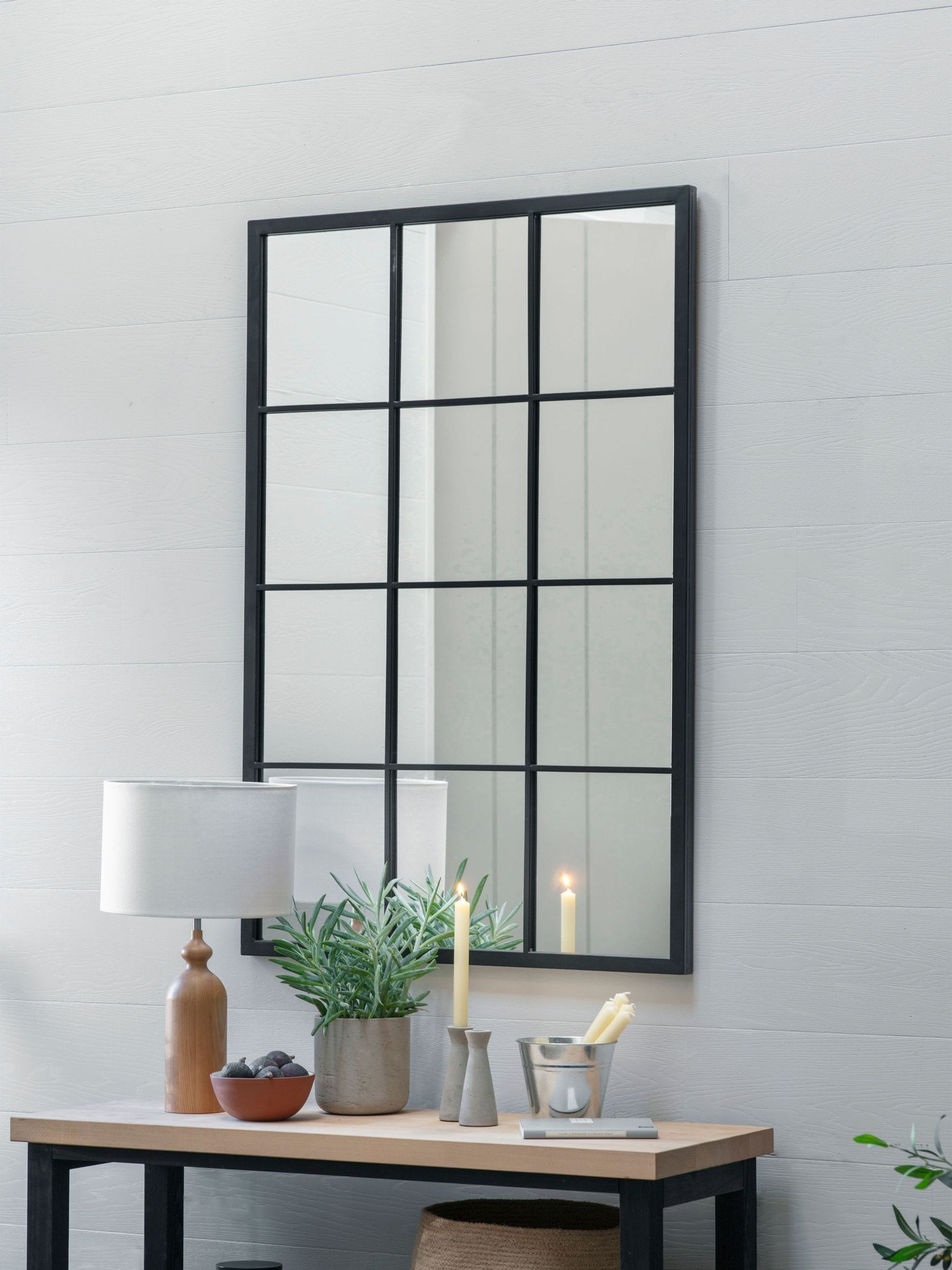 Garden Trading black Fulbrook mirror window pane style - British product