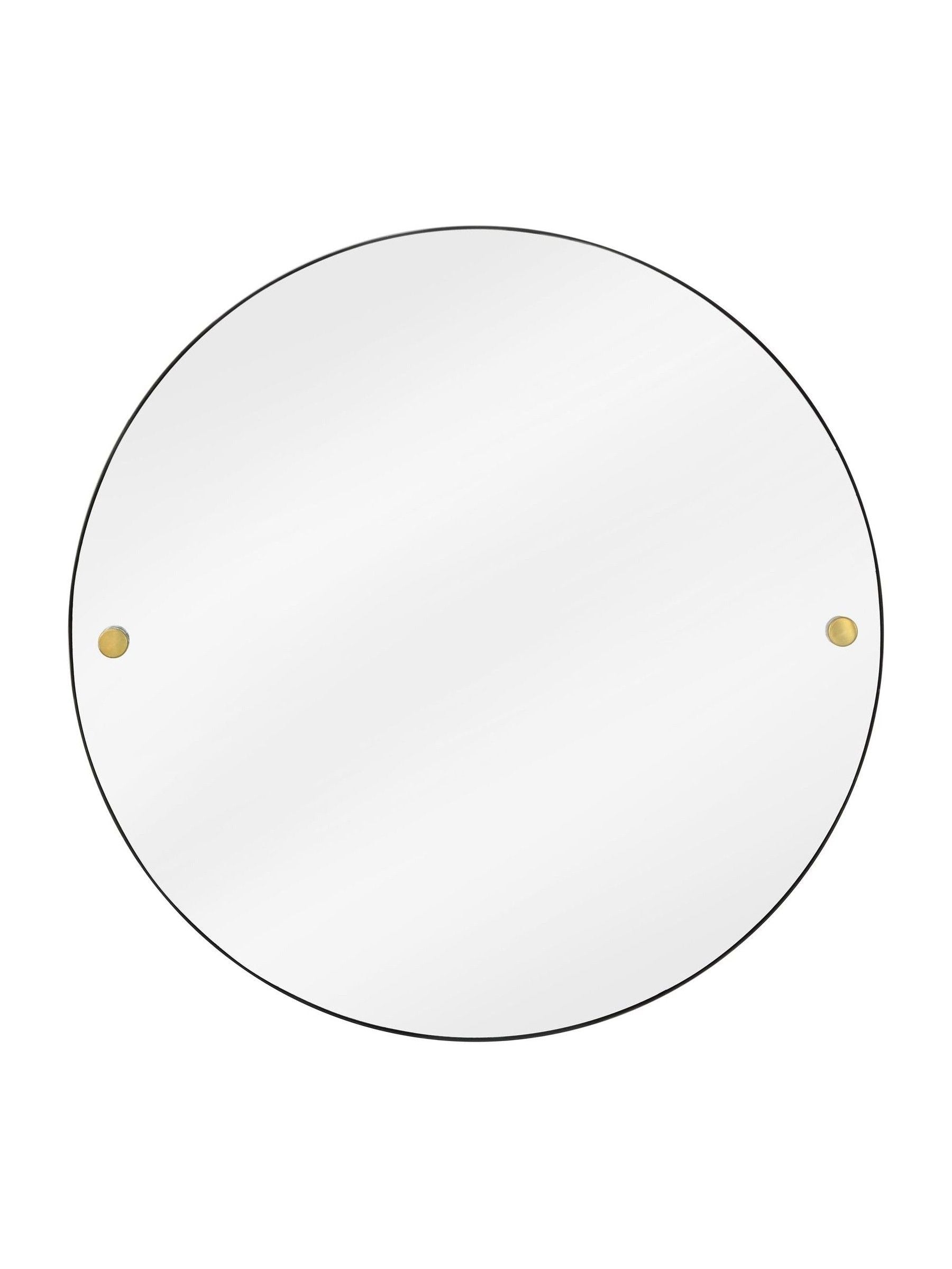 Garden Trading black Adelphi round wall mirror 55cm, UK version