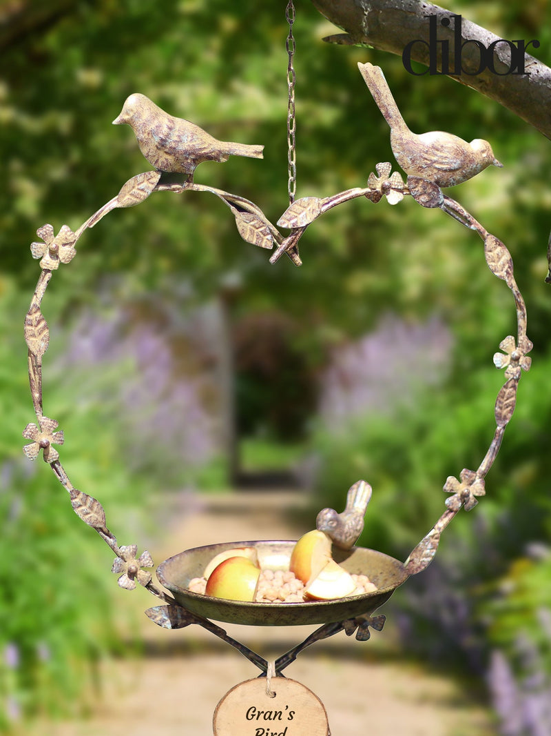 Dibor hanging heart bird feeder - British product