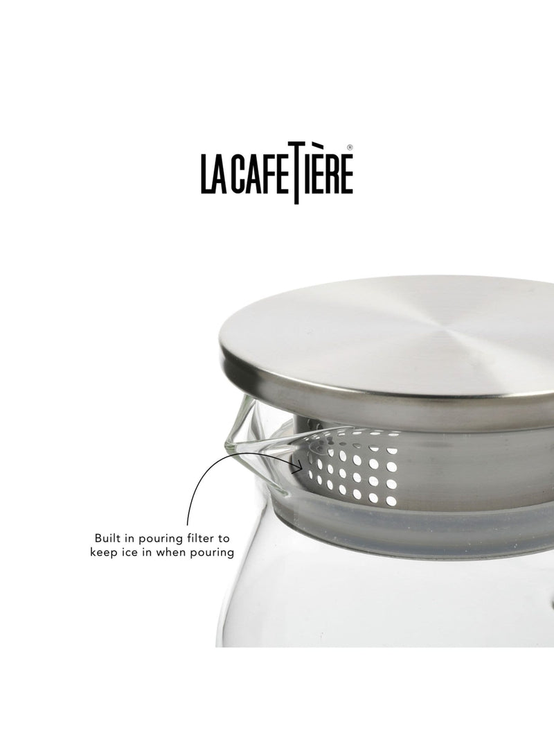 La Cafetiere clear heat-resistant glass carafe with lid and filter (British brand)