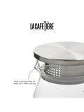 La Cafetiere clear heat-resistant glass carafe with lid and filter (British brand)