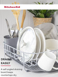 KitchenAid grey compact dish drying rack, imported from the UK