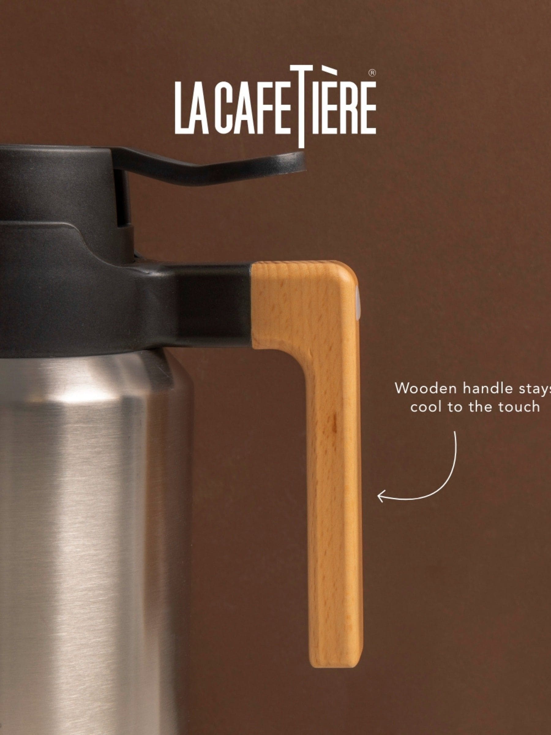 La Cafetiere silver stainless steel vacuum insulated coffee jug, UK version