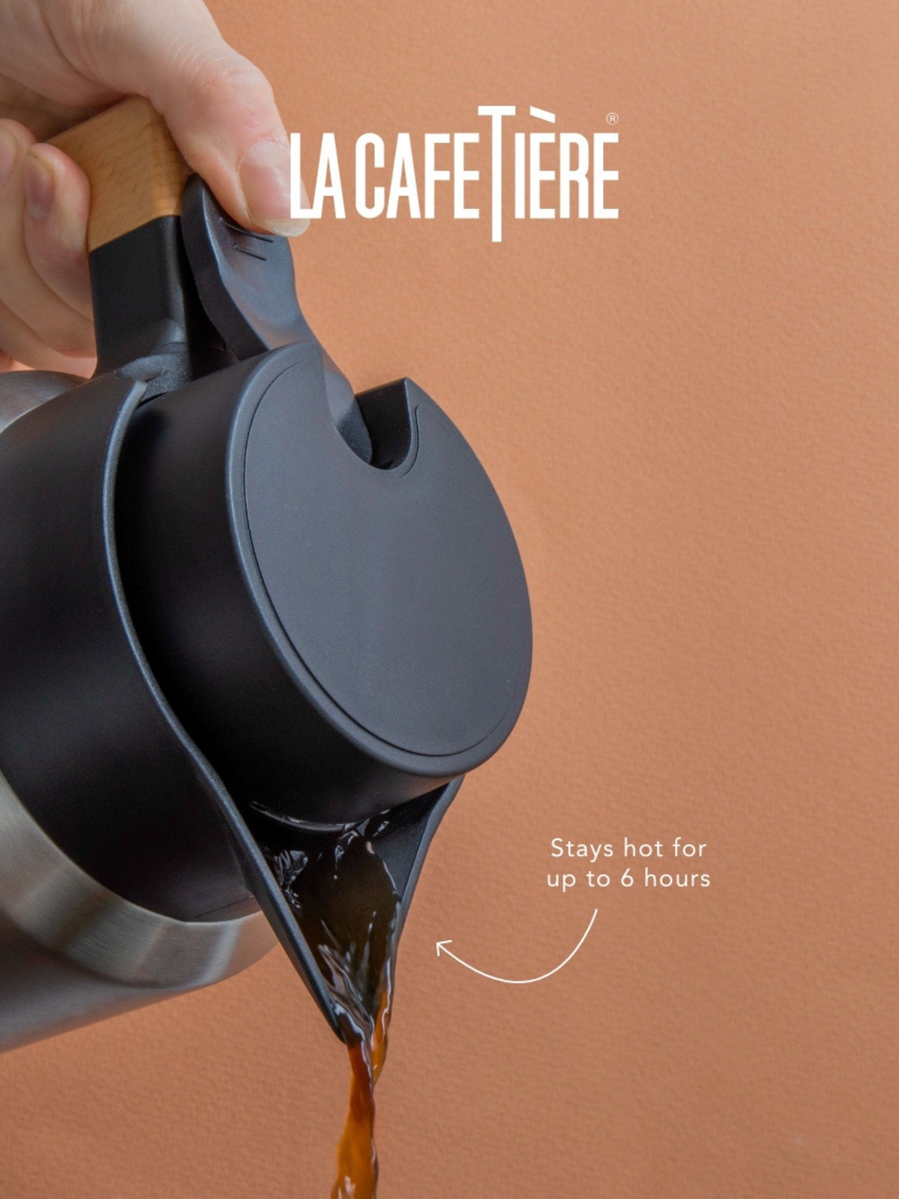 La Cafetiere silver stainless steel vacuum insulated coffee jug, UK version