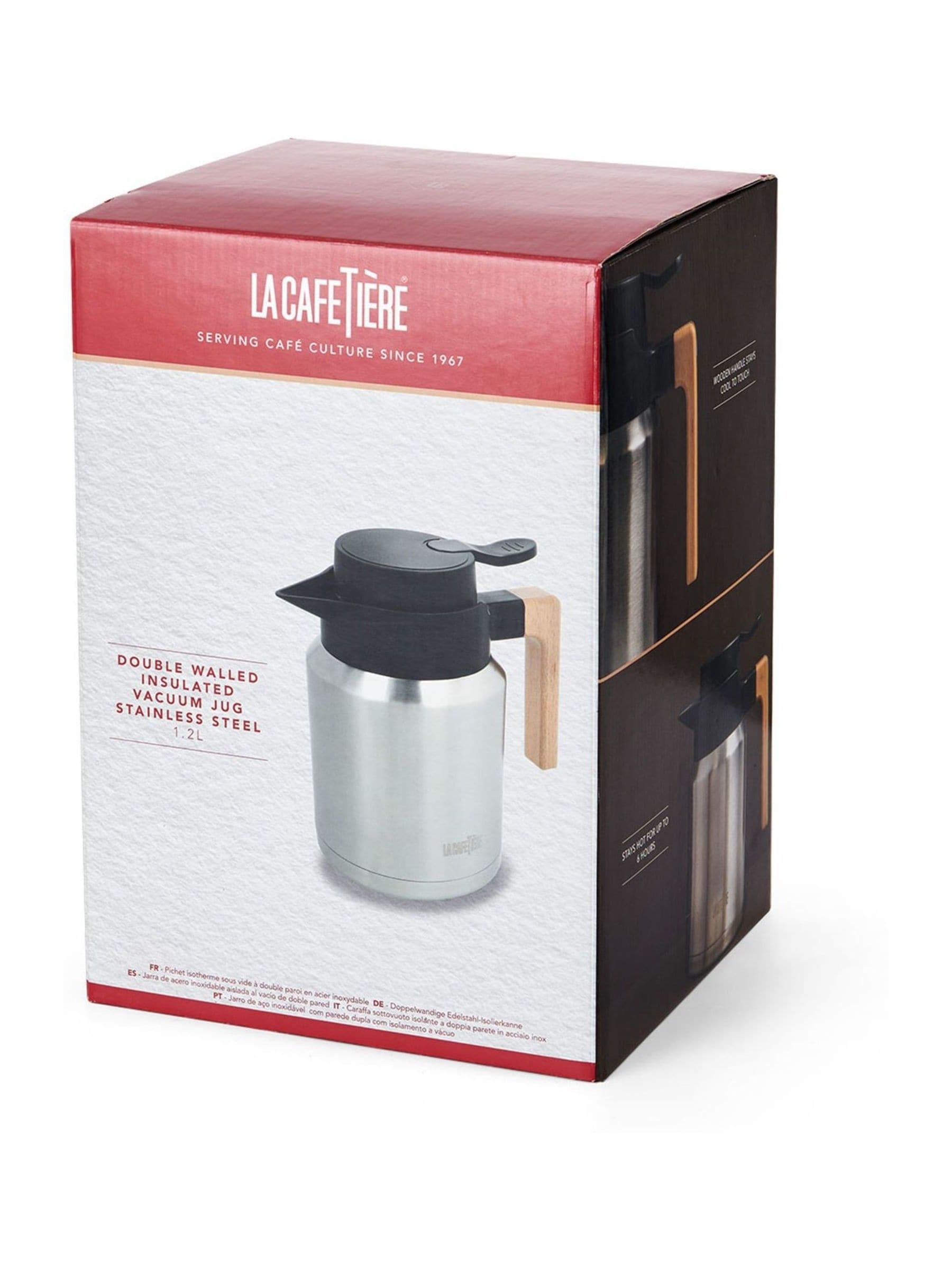 La Cafetiere silver stainless steel vacuum insulated coffee jug, UK version