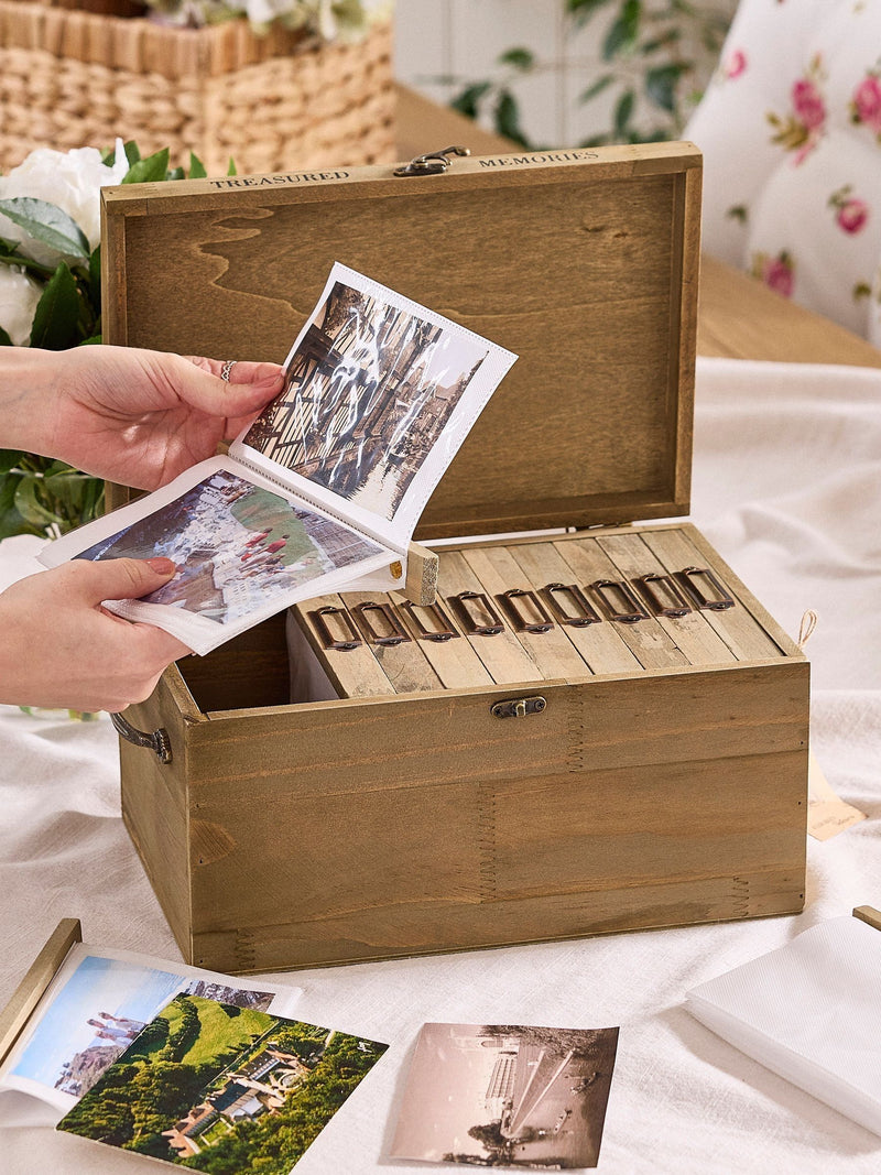 Dibor personalised wooden photo box 30cm - British product