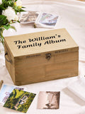 Dibor personalised wooden photo box 30cm - British product