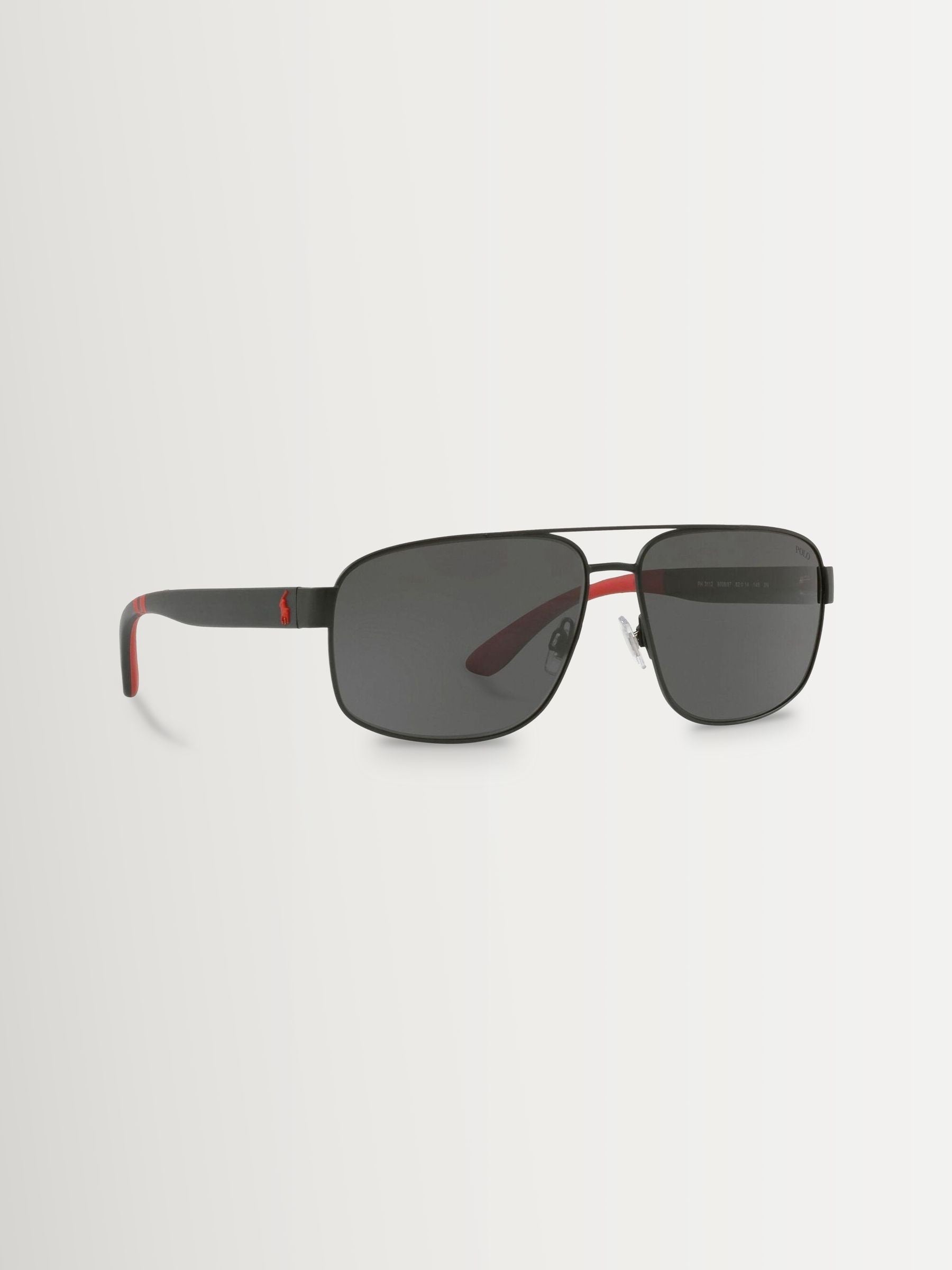 Polo Ralph Lauren Black Ph3112 pilot sunglasses, imported from the UK