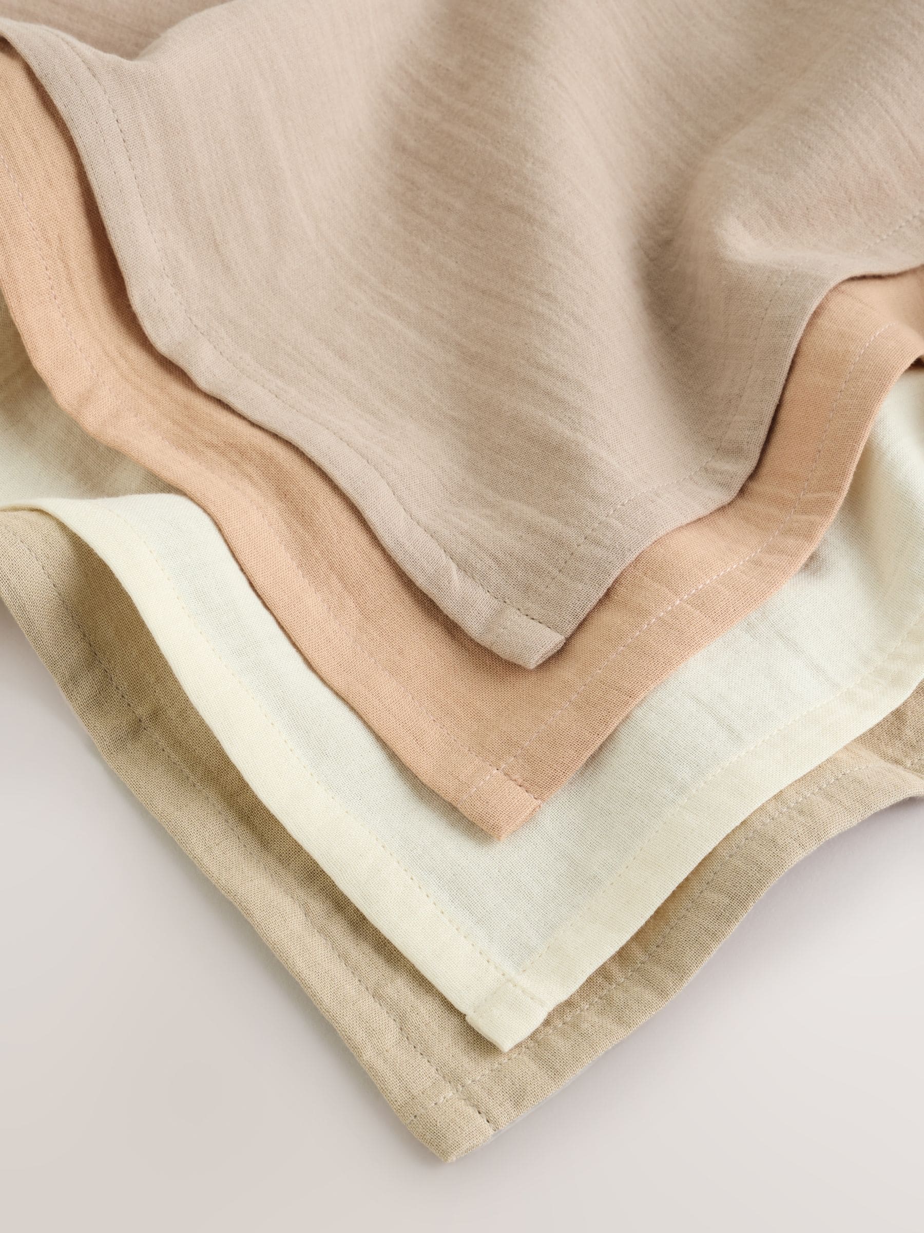 Neutral cotton baby muslin cloths 4 pack, UK version