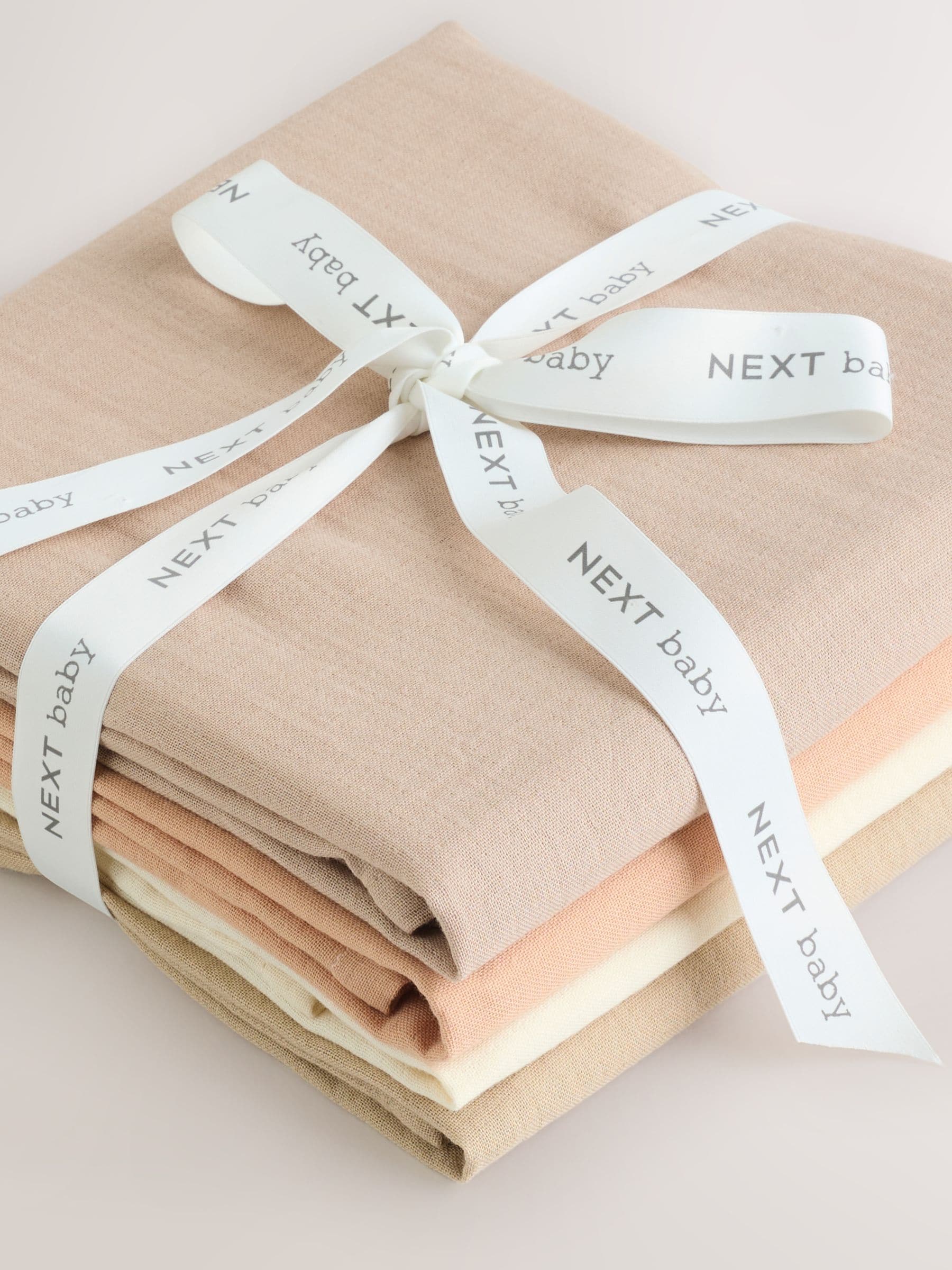 Neutral cotton baby muslin cloths 4 pack, UK version