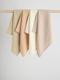 Neutral cotton baby muslin cloths 4 pack, UK version