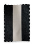 Chenille stripe ruffle top curtains in black and natural - British product