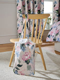 Pink floral blackout thermal eyelet curtains (British brand)