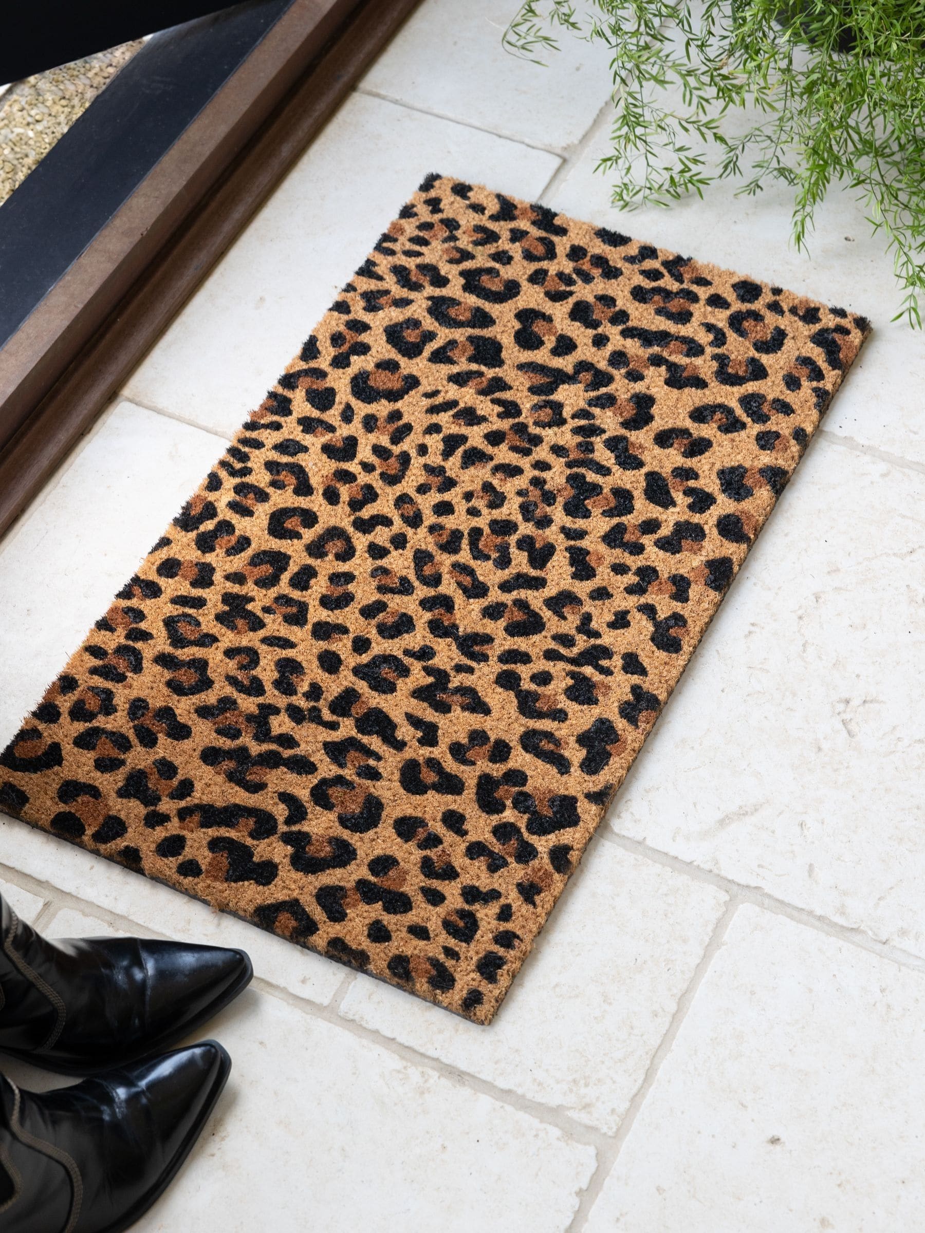 Rockett St George Leopard Love doormat - British product