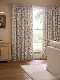 Embroidered bird curtains linen blend 2-pack - British product