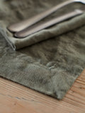 Secret Linen Store olive green linen placemat 35x50cm (British brand)