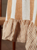 Secret Linen Store Amber Wide Stripe linen table cloth 180cm (British brand)