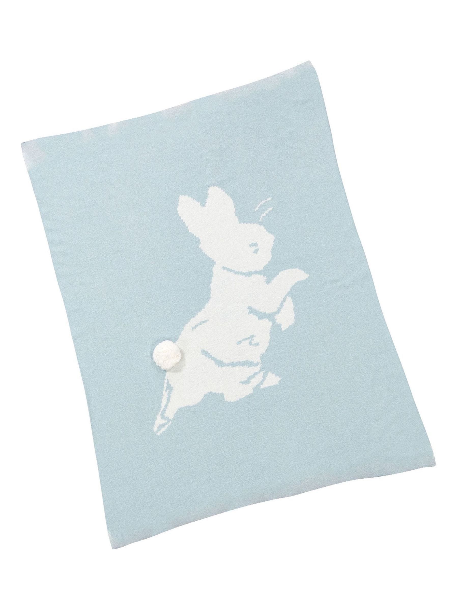 Peter Rabbit knitted blanket gift set with soft toy, UK version