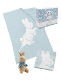 Peter Rabbit knitted blanket gift set with soft toy, UK version