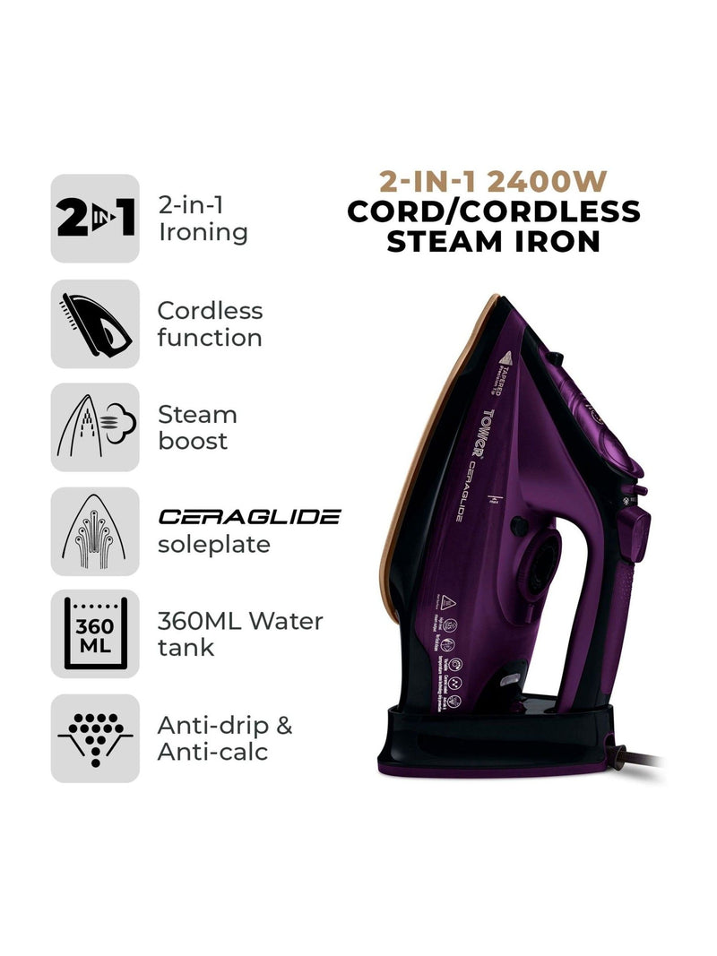 Tower CeraGlide cordless iron, UK version