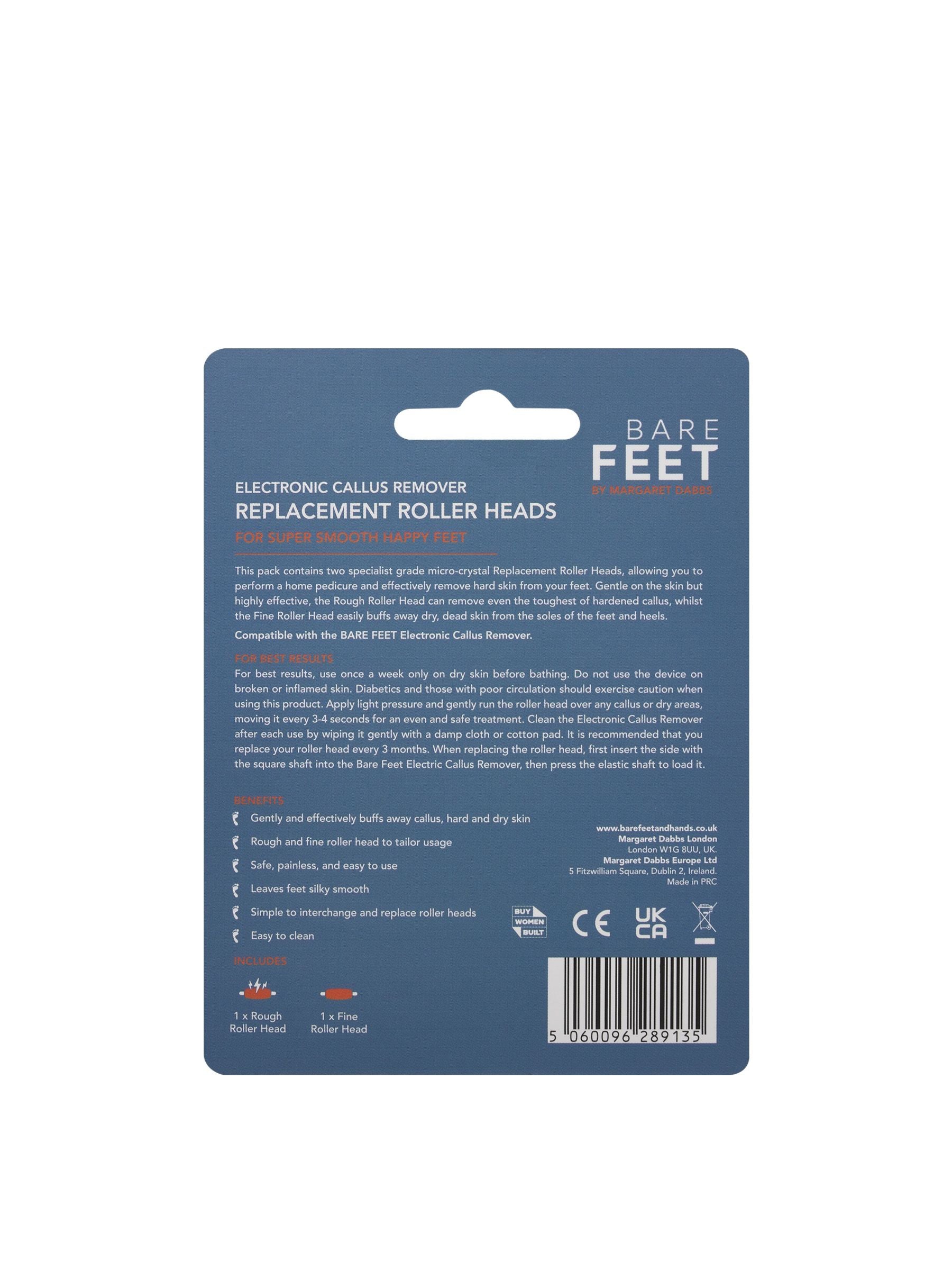 Margaret Dabbs electronic callus remover replacement roller heads - British product