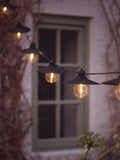 Lights4fun black solar café lights set of 6 - British product