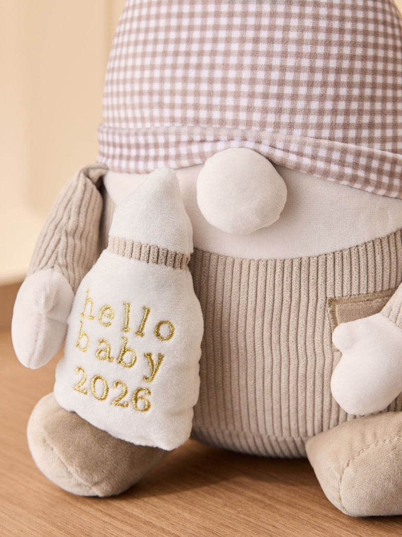 Natural Born baby plush gonk 'hello baby 2026' 18cm (British brand)