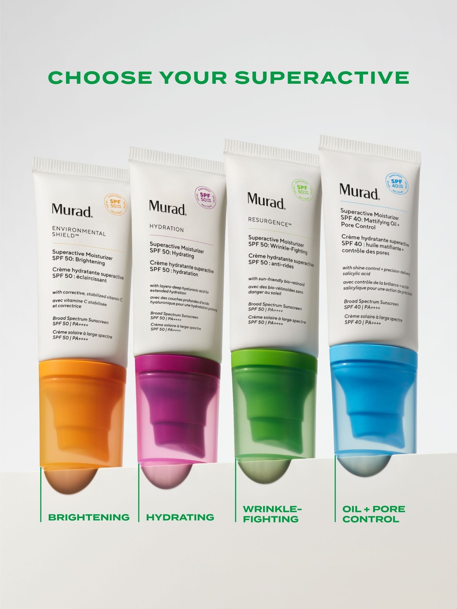 Murad Superactive Moisturizer SPF50 Wrinkle Fighting 50ml, imported from the UK