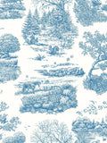 Ohpopsi wallpaper sample Cobalt Eve Toile - British product