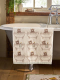 Natural Hamish the Highland Cow towel 100% cotton - British product