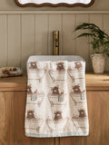 Natural Hamish the Highland Cow towel 100% cotton - British product