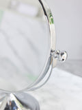 Silver round 3x magnifying dressing table mirror (British brand)