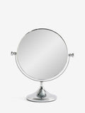 Silver round 3x magnifying dressing table mirror (British brand)