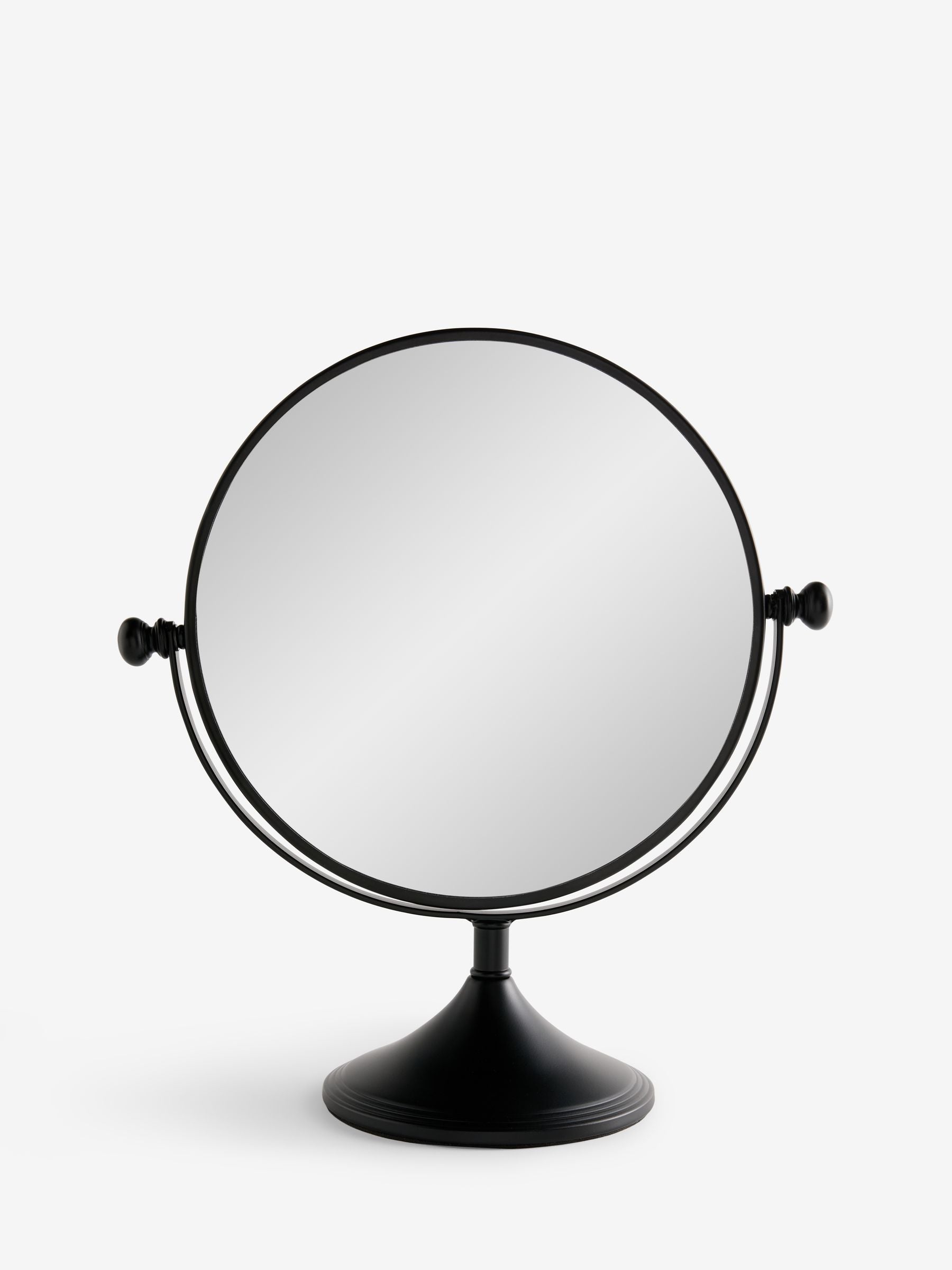 Black Round 3x Magnifying Dressing Table Mirror
