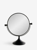 Black Round 3x Magnifying Dressing Table Mirror