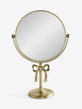Gold bow dressing table mirror with 5x magnification 31.5cm (British brand)